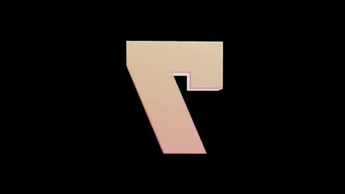 Modern 3D Number Seven Rotation