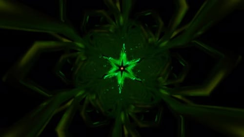 Neon Lights Twist in a Mesmerizing Psychedelic Loop Creating a Seamless VJ Background