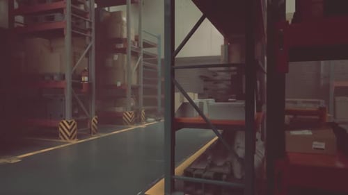 Warehouse Filled With Shelves and Boxes