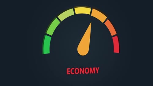 Economy Gauge Meter Going Down Animation