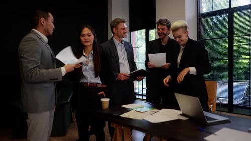 Creative Concept of Corporate Workers Conference in Office Ceos Company Management Team Building