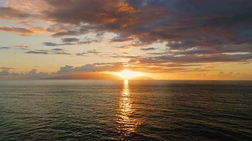 Pôr do sol sobre La Gomera, Ilha Canária
