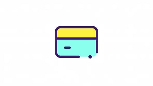 Animated Bank Card Color Ui Icon Set