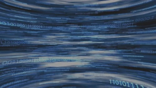 4K blaue digitale abstrakte Hintergrundbewegung