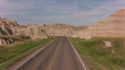 Driving Through Badlands National America American