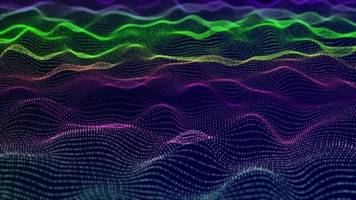 Digital Particle Waveform Abstract Background Animation