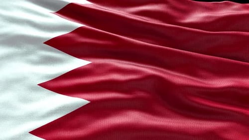 4K-Rendervideo mit Bahrain-Flagge weht im Wind Bahrain-Fahne Wave Loop winkt im Wind