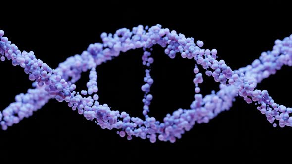 Abstract Particle DNA Helix Rotation Background, Motion Graphics ft ...