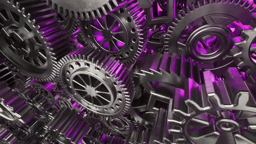 Gears 3D Mechanical Background 14