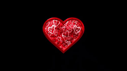 3D Red Heart Rotation 7