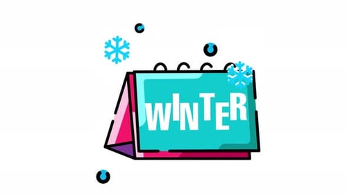 Winter Calendar Animation with Snowflakes