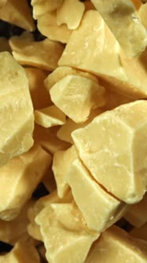 Super Slow Motion Pieces of White Chocolate Filmed on a Highspeed Camera at 1000 Fps