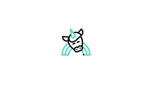 Animiertes Einhorn-Symbol