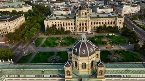 Vienna Imperial Museum Architecture Vienna Historic Maria Theresa Heritage Top View Theresien Platz