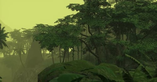 Misty Jungle Forest Pan Animation