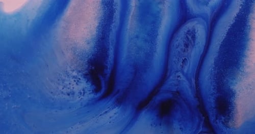 Swirling Blue Fluid Abstract Background
