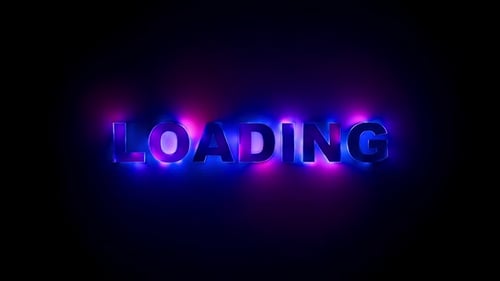 Neon Glowing 'Loading' Text Animation