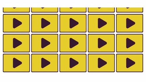 Animação de objetos 2D da linha de serviço de distribuição de vídeo