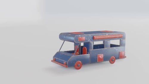 Spielzeug-Wohnmobil, 180 Grad drehbare Animation