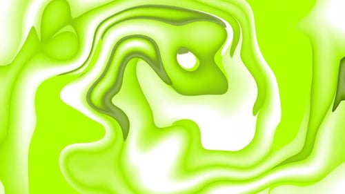Fluid Abstract Green White Background Animation