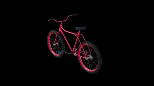 Rote Fahrrad-Rückansicht Alpha Channel