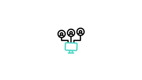 Animated Network Connection Icon for Technology and People