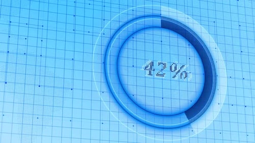 Beweglicher Kreis Blau wartet auf Ladeanimation