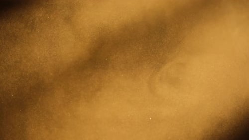 Dust particles flying