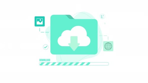 Download progress animation vector downloads suitable for technology, internet, and digital.