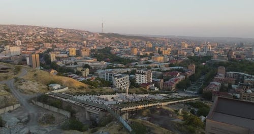 Aerial view of Cascade complex, Armenia.