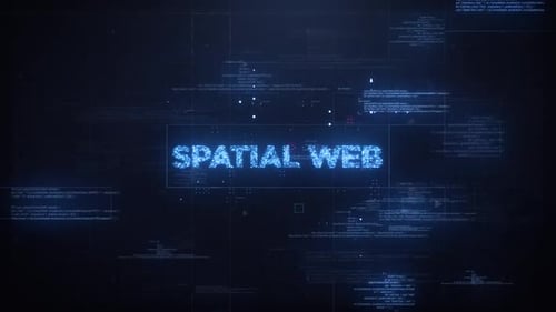 Spatial Web Word On Dynamic Technology Background