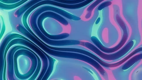 Glowing Abstract Liquid Morphing Loop Background