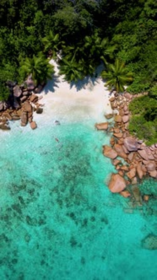 Anse Lazio Beach Praslin Island SeychellesSecret Small Beach of Anse Petite with Turqouse Ocean