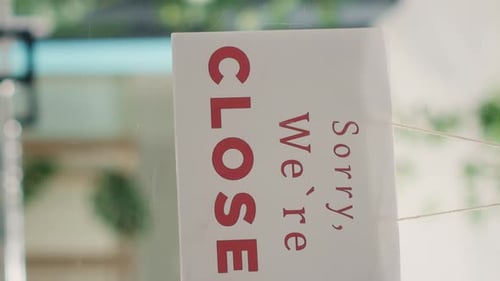 Vertical Video Closed Clothing Store in Mall