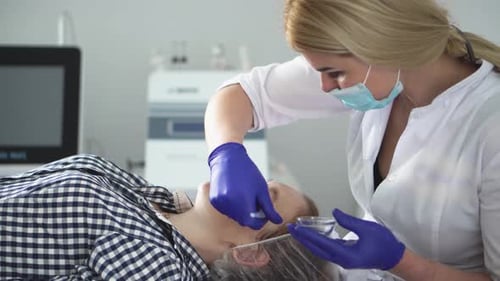 Skincare Treatment Application in Sterile Medical Office