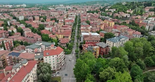 Aerial View of the Cityscape of Verona Italy