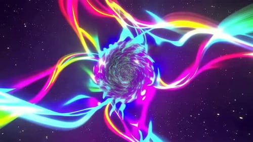 Abstract Swirling Light Trails Cosmic Background