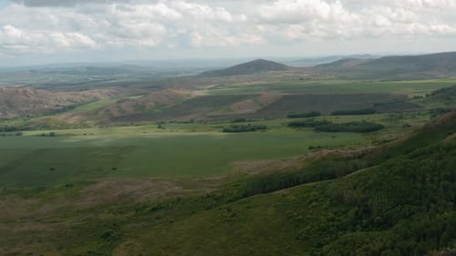 Farmland In The Valley Of The Mountains