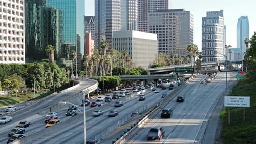 Los Angeles City Traffic at Daytime, Time Lapse