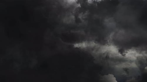 Dark Ominous Storm Clouds Moving Across Sky