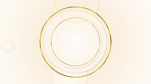 Elegant Golden Circles Animated Background with Minimalist Design