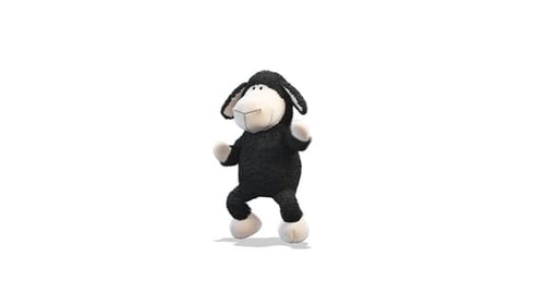 Funny Cartoon Black Sheep Mascot Dancing Loop