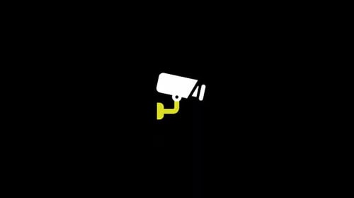 Flat Design Security Camera Logo Reveal Animation