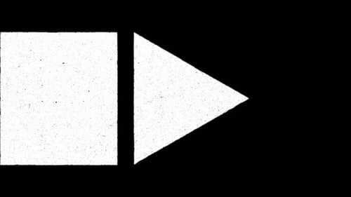 Collage Collection: Vintage screen effect in a square and a triangles in a line for closing shot