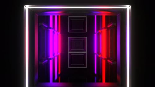 Multicolor Fast Flashing Light Strobe Neon Corridor Background Vj Loop In 4K