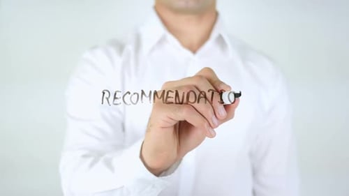 Recommendations, Man Writing on Glass