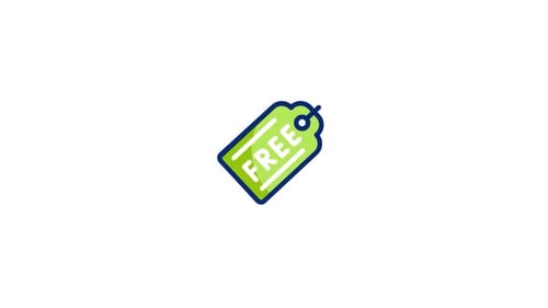 Animated Hand Drawn Free Price Tag Icon