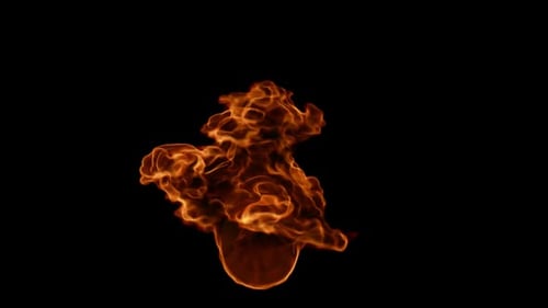 Realistic Fiery Element Animation Loop