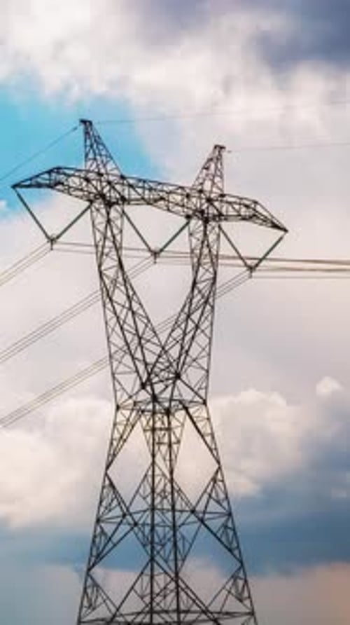 Línea eléctrica vertical
