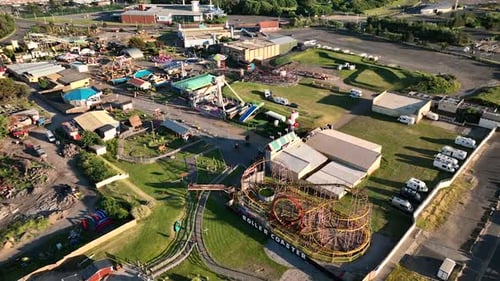 United Kingdom town Southport Aerial amusements